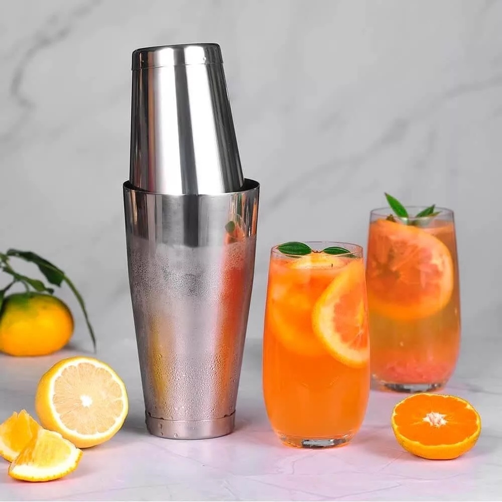 Coqueteleira Alumino Balança Chacoalha Limão Preparo Bebida Pote Inox Drinks Bar Batida Taça