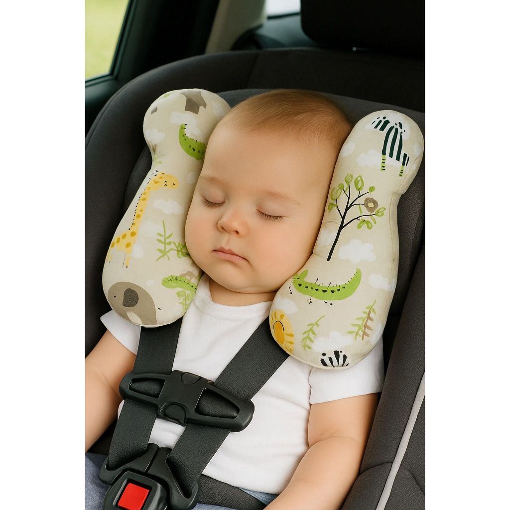 Imagem Almofada Para Pescoço Com Apoio de Cabeça para Bebe Cadeirinha e Bebê Conforto Passeio