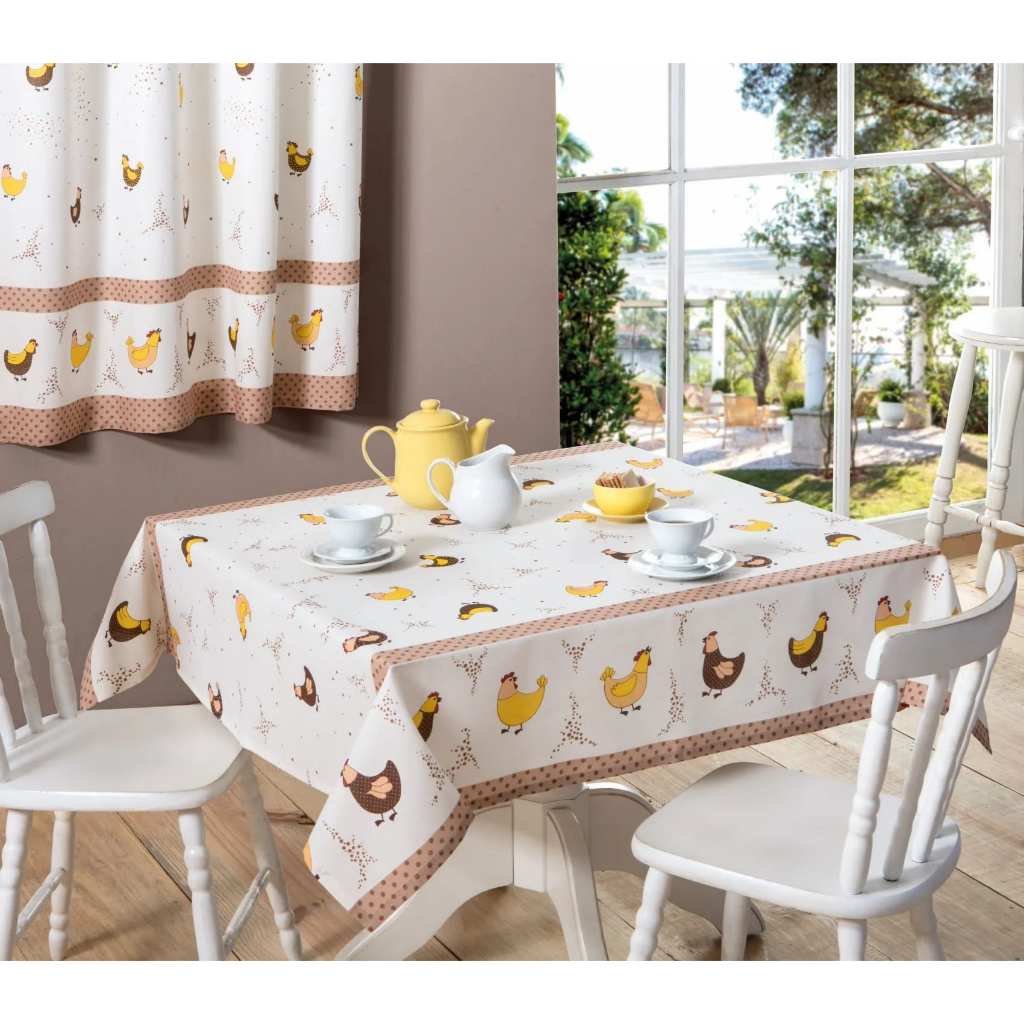 Toalha de Mesa para Cozinha Alegra 4 6 8 Cadeiras