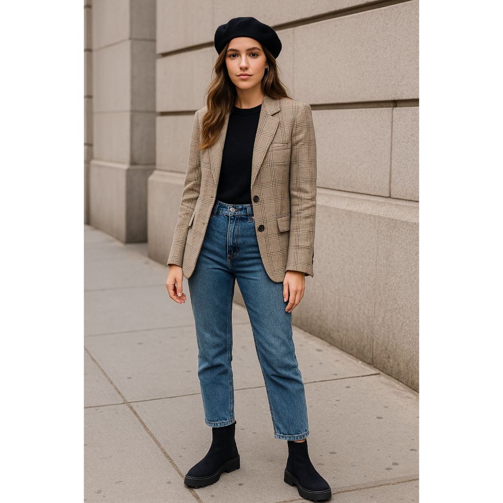 Bota Botina Feminina Cano Curto Coturno Chelsea Preto Com Elástico OLAVO´S