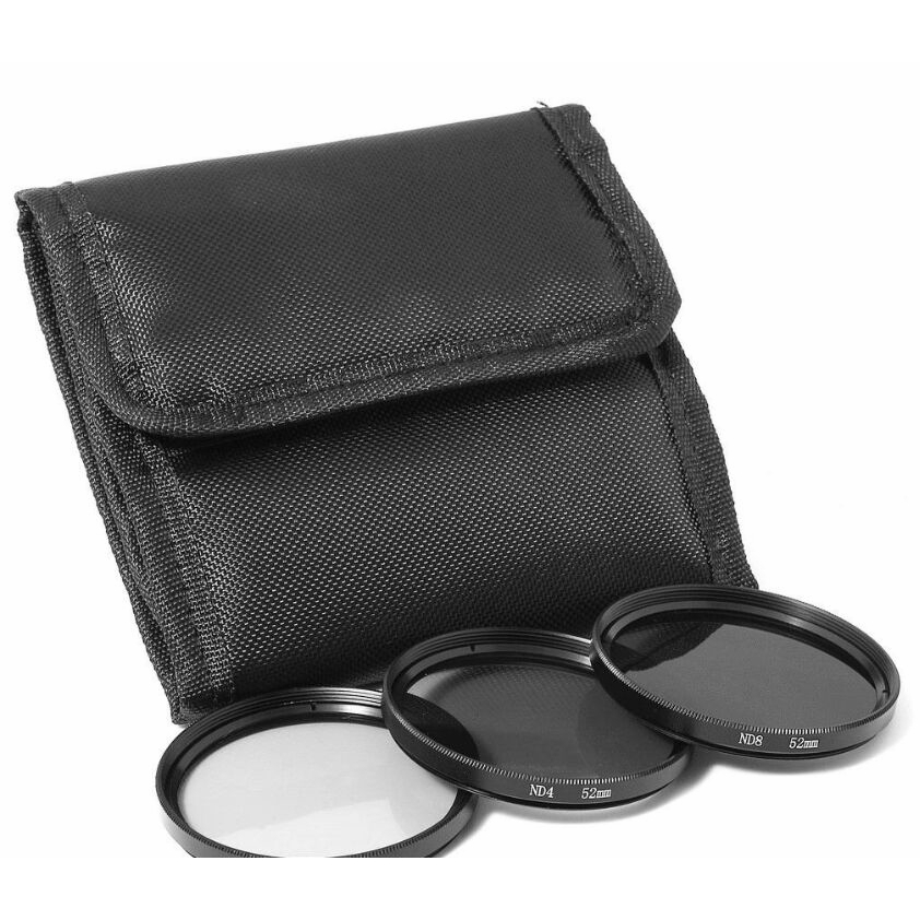 Kit De Filtro Nd2 + Nd4 + Nd8 + Case 58mm Dencidade neutra Nikon Canon E Outras