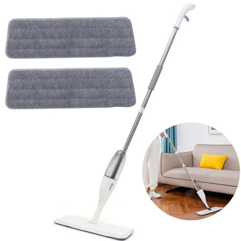 Mop Spray Giratório Limpeza Flash Mágico Rodo Esfregão Com Reservatório + 2 Refil em Oferta na Shopee