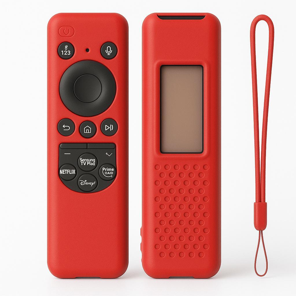 Case Capa de Silicone Vermelha Controle Remoto Silicone Duravel Capinha de Silicone Smart TV 4k 8k