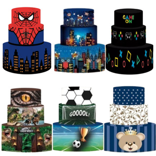 Capas Bolo Fake Estampada Trio Tecido Aniversário Igreja Infantil NATAL Sublimado Veste Fácil Festa em Oferta na Shopee