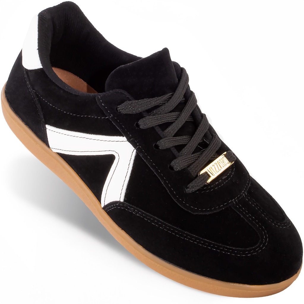 Tênis Vizzano Feminino Casual Original Confortável Moda Preto e Branco em Oferta na Shopee