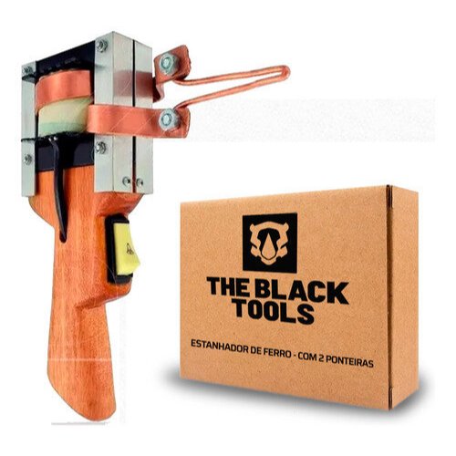 Ferro De Solda Estanhador Profissional Pistola Madeira Envernizada The Black Tools em Oferta na Shopee