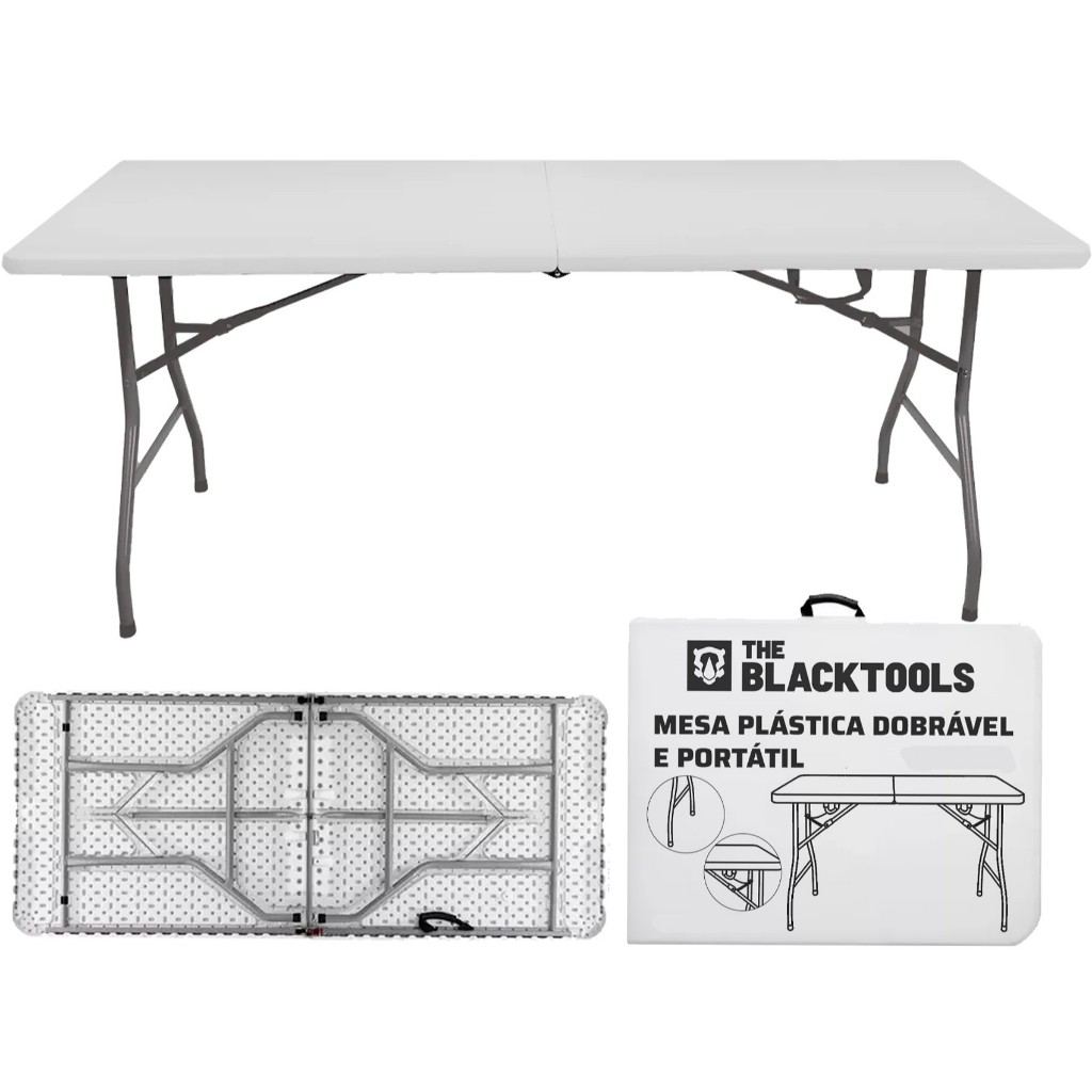 Mesa Dobrável Vira Maleta Com Alça Portátil Camping Veronna em Oferta na Shopee