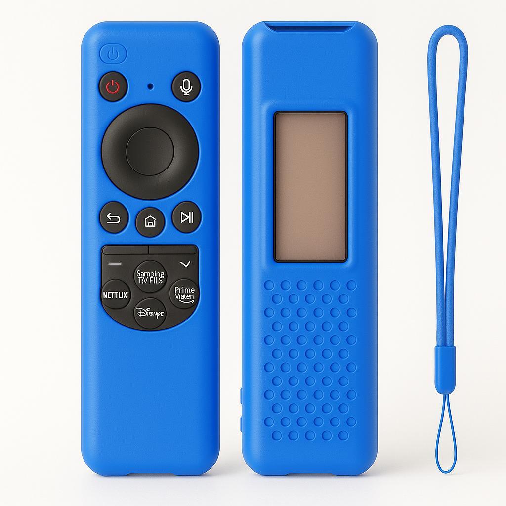 Case Capa de Proteção Silicone Azul Royal Controle Remoto Smart TV Contra Quedas e Arranhões