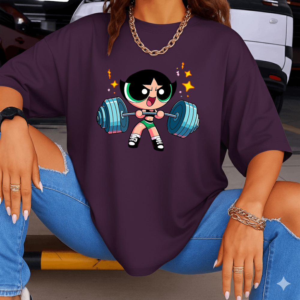 T-Shirt Feminina Estampada Meninas Superpoderosas Docinho Florzinha Lindinha Academia Treino