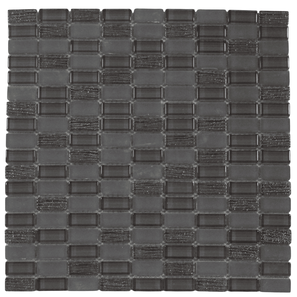 Pastilha de Vidro Luce Dark Grey 3X1,5 Placa 30X30cm - 1313120003