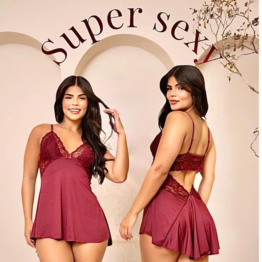 camisola sem bojo sexy costas aberta alça com regulagem sensual pijama feminino — imagem 1