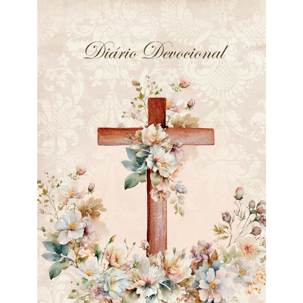 Diário Devocional Vintage Personalizado com Nome - Caderno Religioso para Oração e Estudo Bíblico - Capa Dura Premium