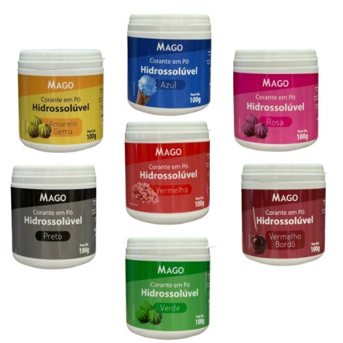 Corante hidrosolúvel 100g Mago - Varias cores em Oferta na Shopee