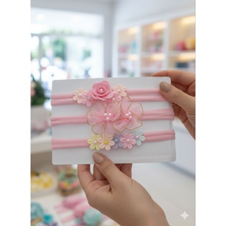 Kit 3 Faixas de Cabelo para bebê luxo| kit Tiara bebê em Oferta na Shopee