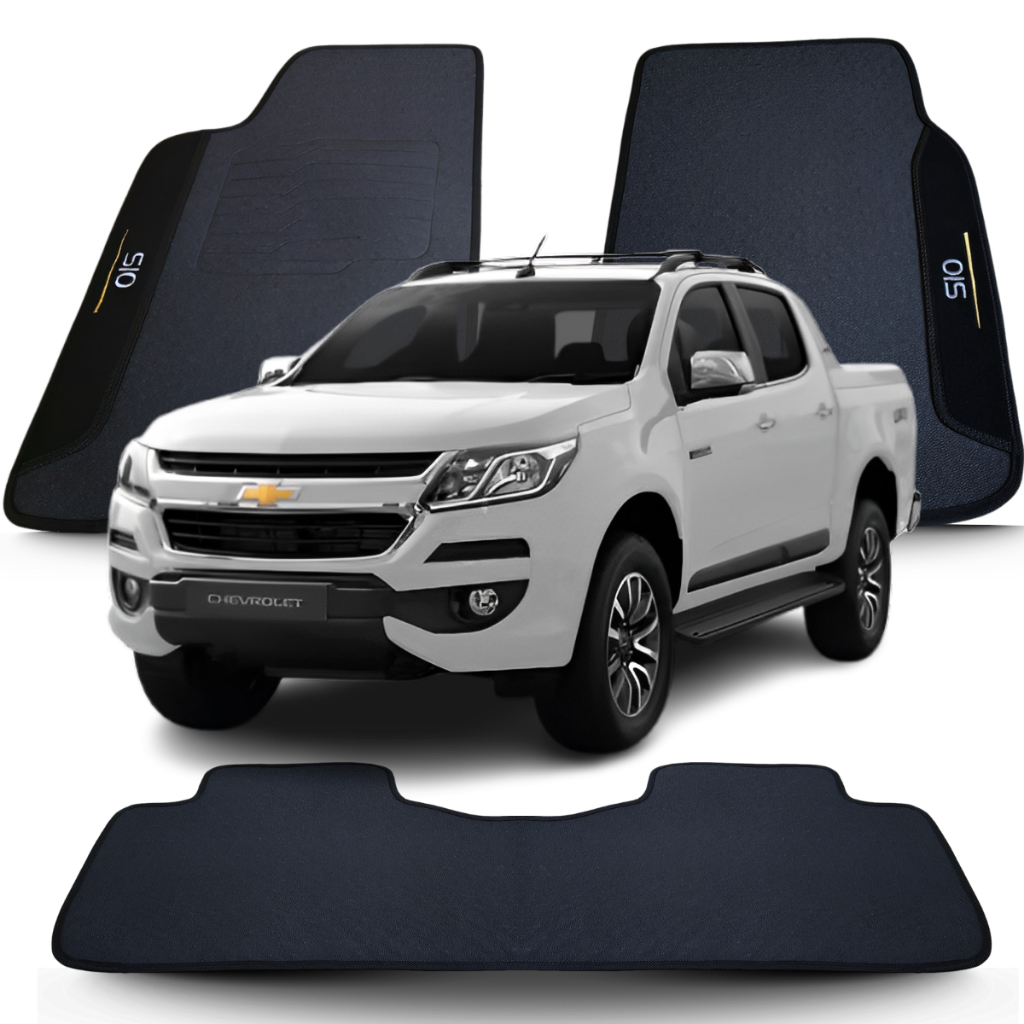 Jogo Tapete Borracha Personalizado Chevrolet S10 Cabine Dupla Ano 2012 2013....até 2017 em Oferta na Shopee