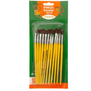 PINCEL ARTISTICO CHATO,  ESCOLAR  Nº: 815 -1 8  LEO & LEO em Oferta na Shopee