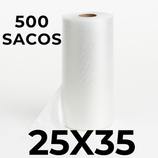 Bobina Plástica Picotada 25x35 | 500 Sacos | Rolo Mercado 3kg – Envio Rápido Direto da Fábrica