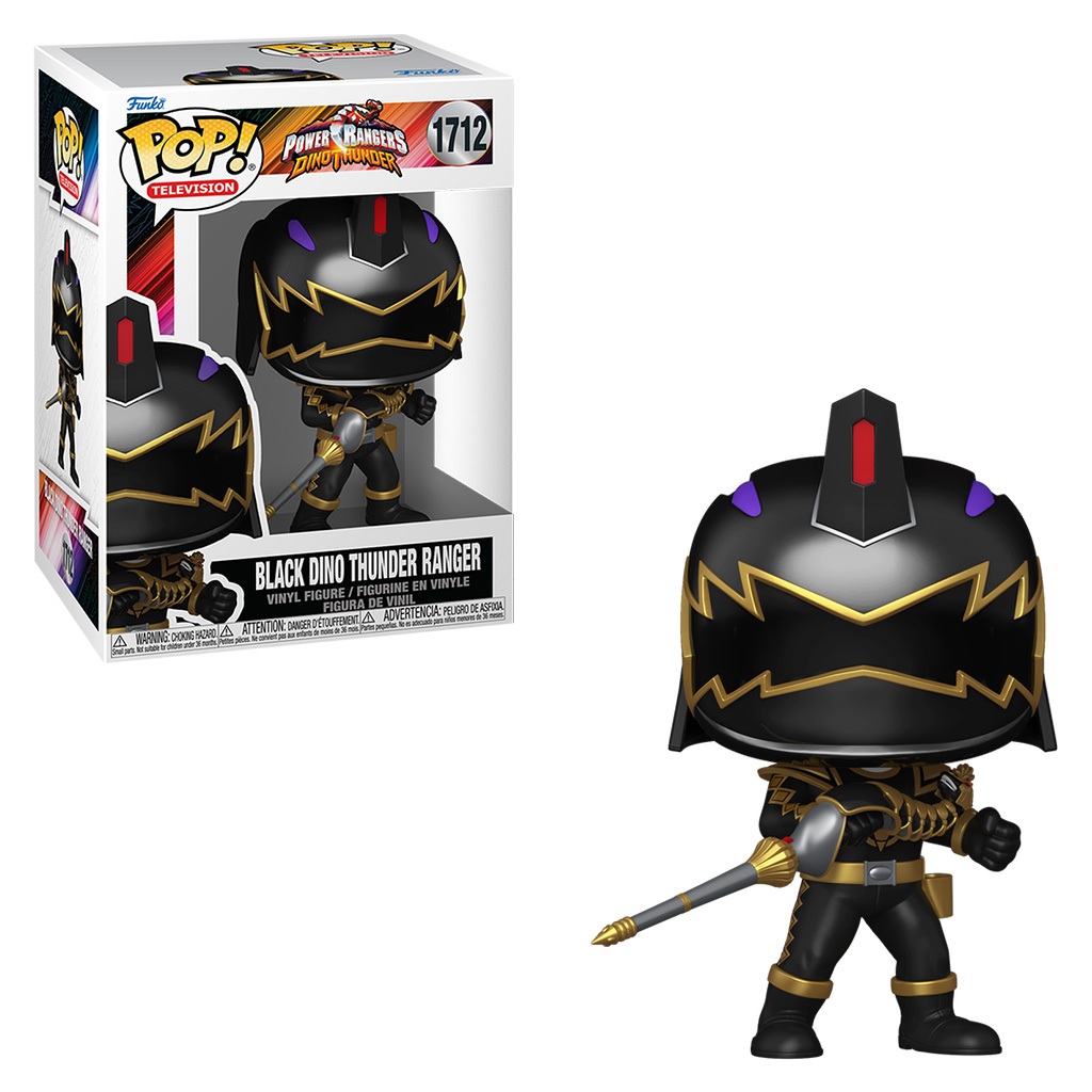 Boneco funko POP! POWER RANGERS DINO THUNDER BLACK DINO THUNDER 1712 NOVO ORIGINAL