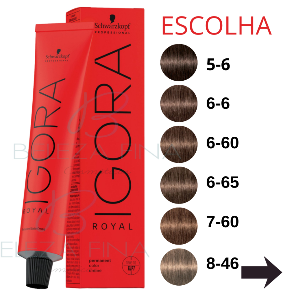 Tintura/ Coloração Igora Royal 60g Schwarzkopf | Marrom Chocolate & Mocha Mousse  escolha a cor nas variações