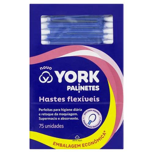 Hastes Flexíveis York Palinetes De Algodão Com 75 Unidades