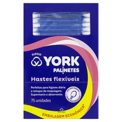 Hastes Flexíveis York Palinetes De Algodão Com 75 Unidades