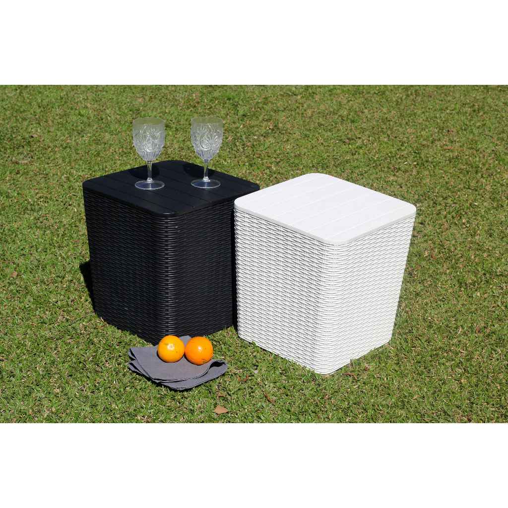 Baú Organizador Rattan - Mesa de Apoio Capri em Oferta na Shopee