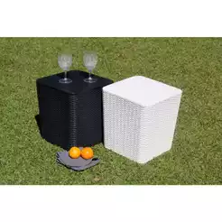 Baú Organizador Rattan - Mesa de Apoio Capri