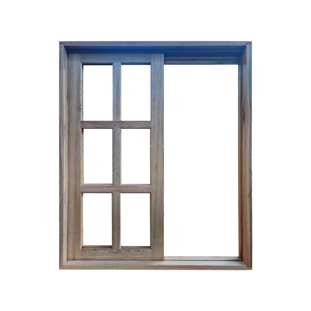 Janela Vitro de Madeira Quadriculada 100x80x12 Modelo Vidro Quadriculado