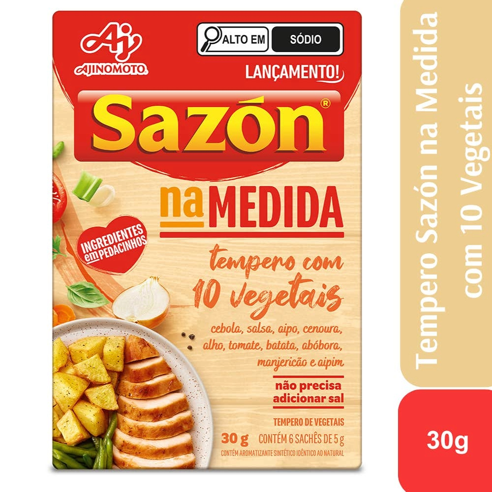 Tempero SAZÓN® Na Medida com 10 Vegetais 30G em Oferta na Shopee