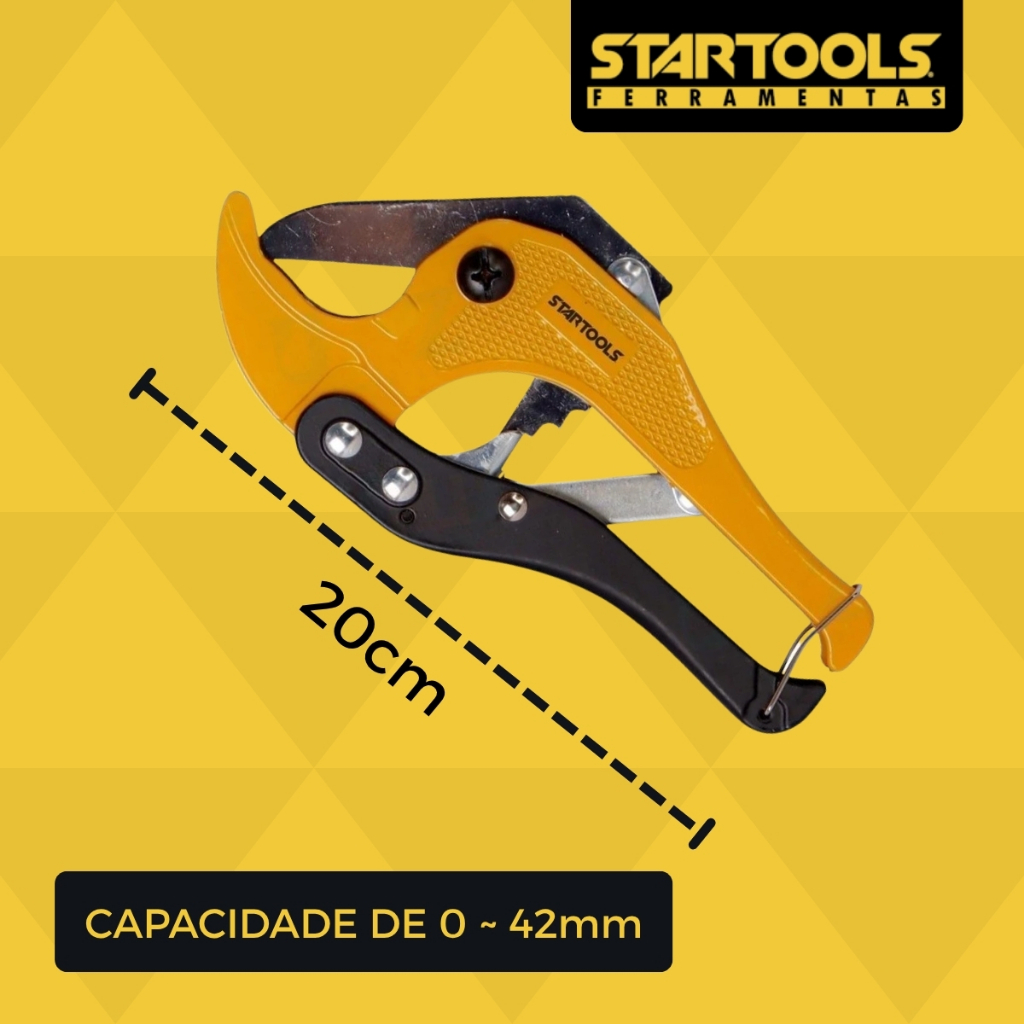 Cortador De Tubo Cano Pvc 42mm Alicate Rápido 42mm c/ Trava de Segurança — imagem 2 de 2