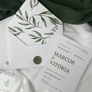 Convites de casamento com envelope tradicional forrado | personalizado e lacre de cera  - convite personalizado em Oferta na Shopee
