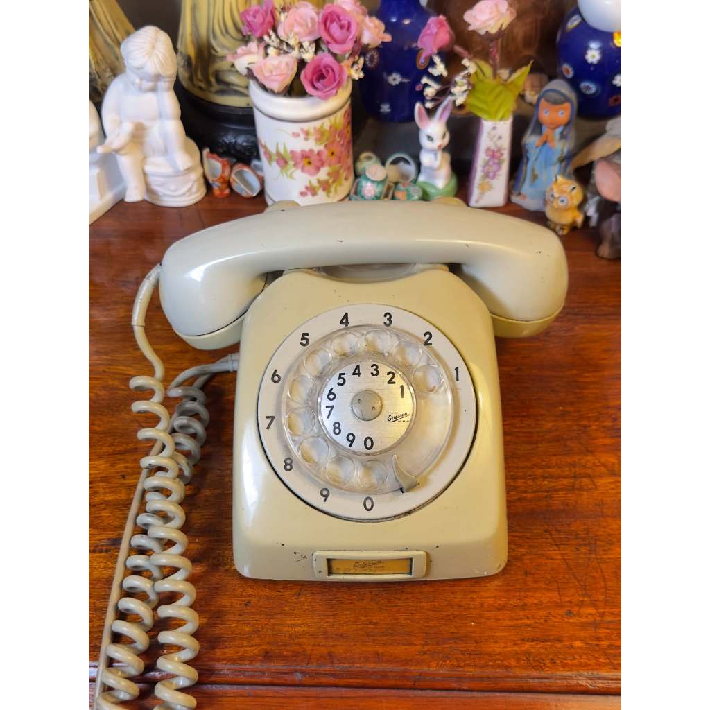 Telefone de disco **Ericsson** anos 70.
