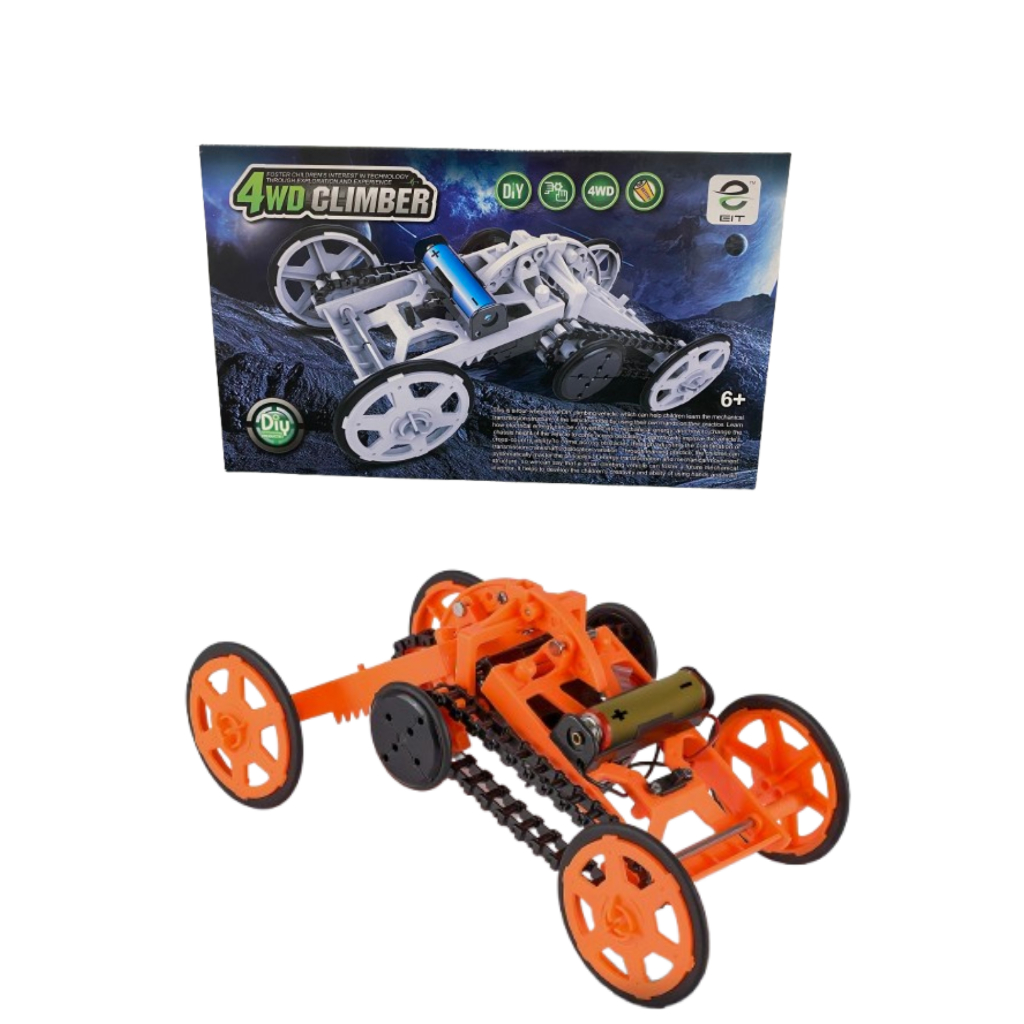 Kit Robô 4WD Climber  – Carro Escalada Educativo Movido a Pilha