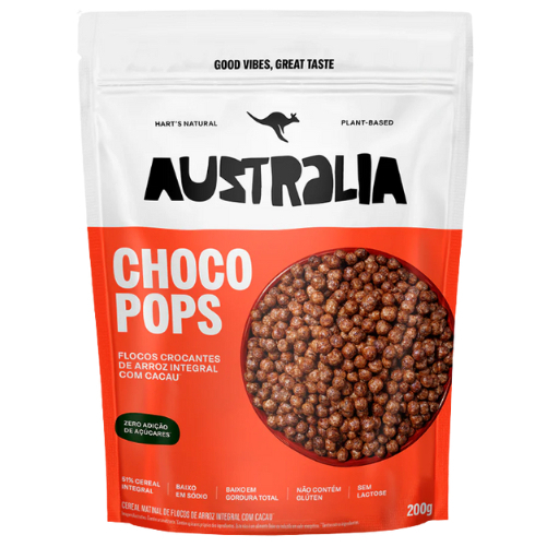 Cereal De Chocolate Chocopops Australia Hart's Natural 200g em Oferta na Shopee