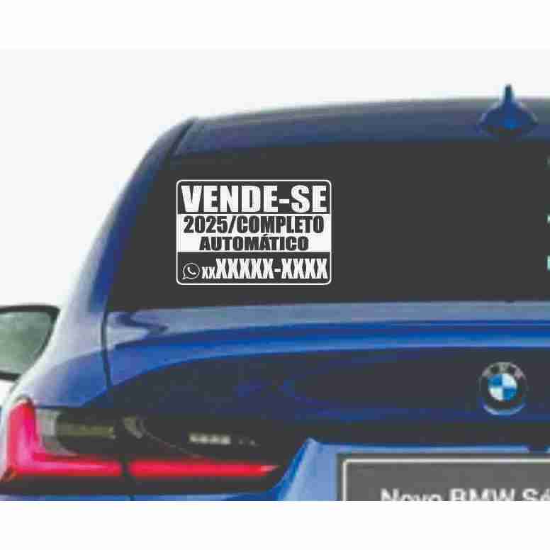 ADESIVO VENDE-SE PARA CARROS - PERSONALIZADO em Oferta na Shopee