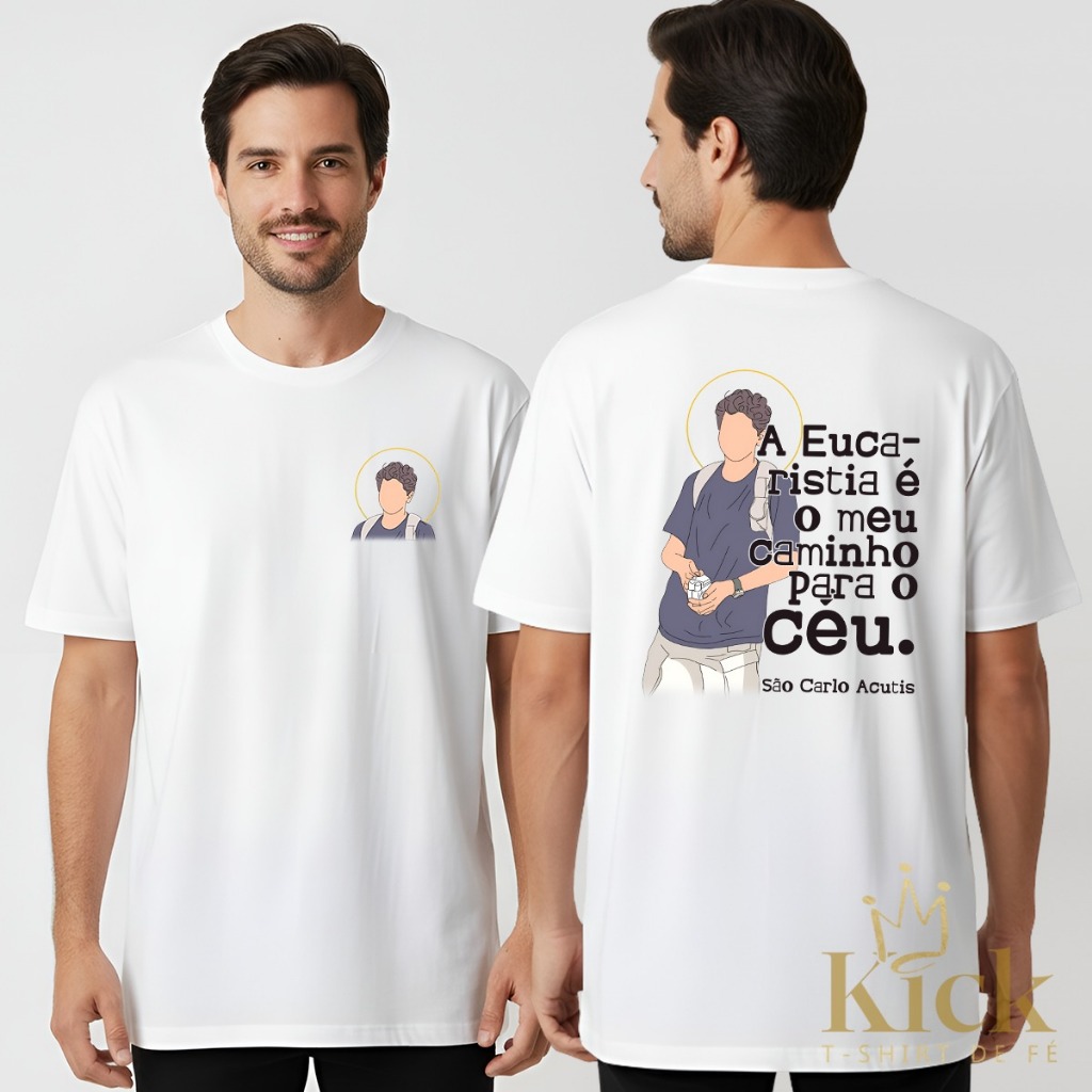 Camisa Camiseta Cristã Carlo Acutis - Caminho Para O Céu em Oferta na Shopee