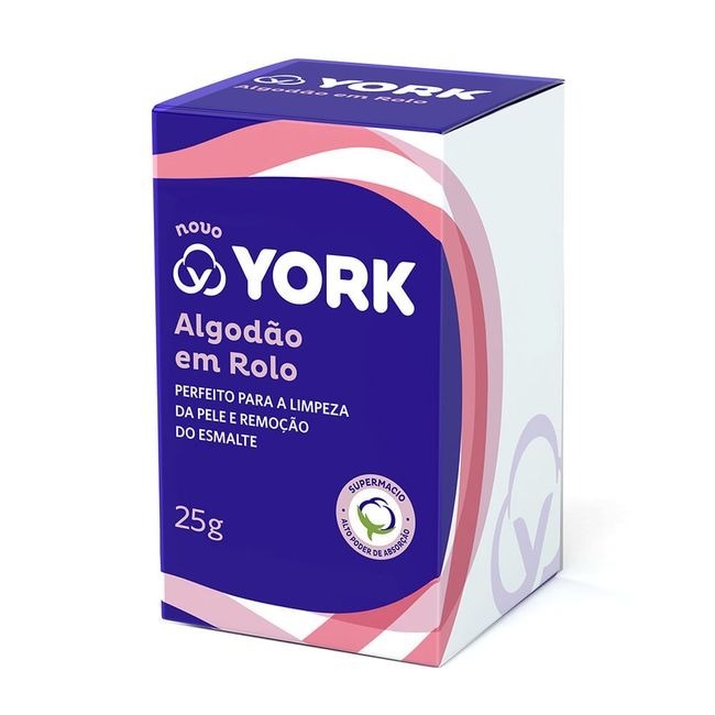 Algodão Em Rolo York Caixa Com 25g em Oferta na Shopee