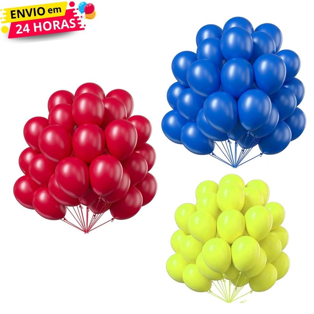 Kit 150 Balões Latex 6,5"  Para Arco Desconstruido Tema Galinha Decoração Aniversário Festas