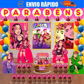 Kit festas Emilly Vick, Grupo dos Rosas Só um Bolinho decoração de festa, festa em casa, aniversário, Mêsversário