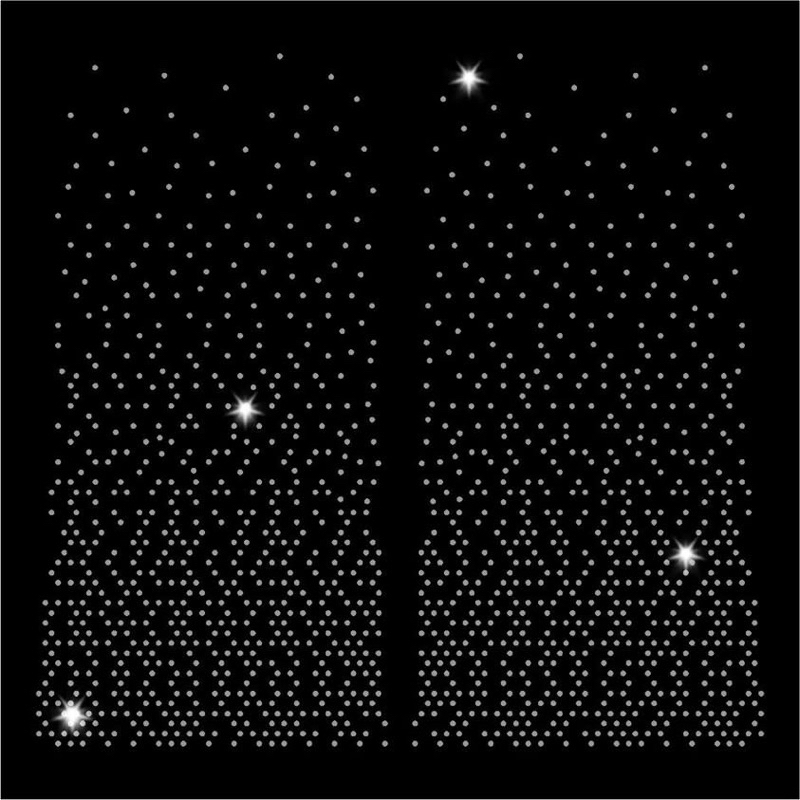 Par de Barra Degradê Cristal Prata Aplique Termocolante em Strass em Oferta na Shopee