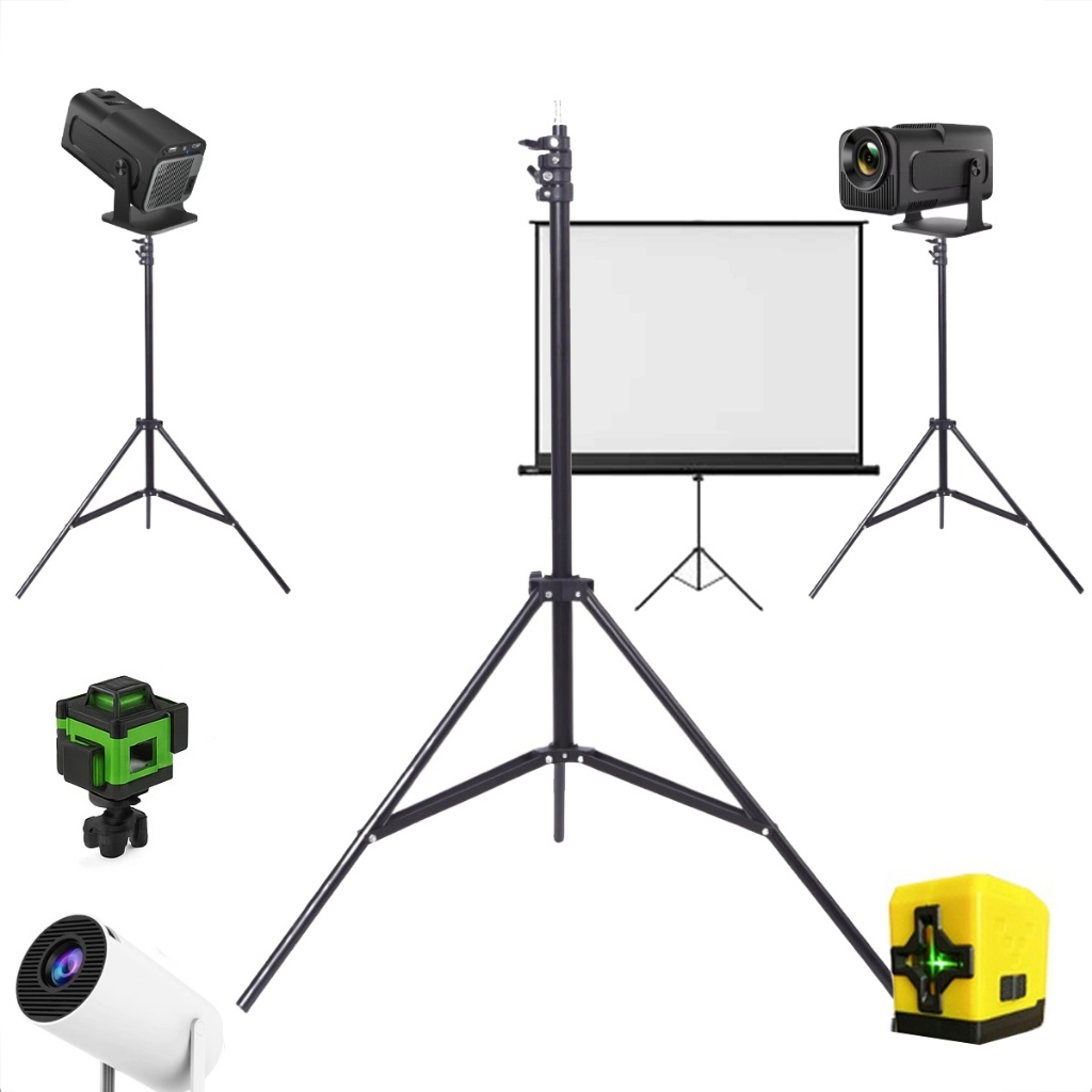 Tripé Universal 2metros Nível Laser Suporte Projetor Hy300 Hy320 Rosca 1/4 em Oferta na Shopee