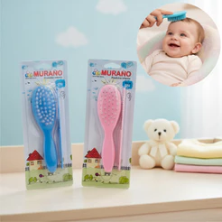 Kit 1-5 Escova e Pente Infantil Murano Cores Azul e Rosa | ABS REF 101 NOVA2