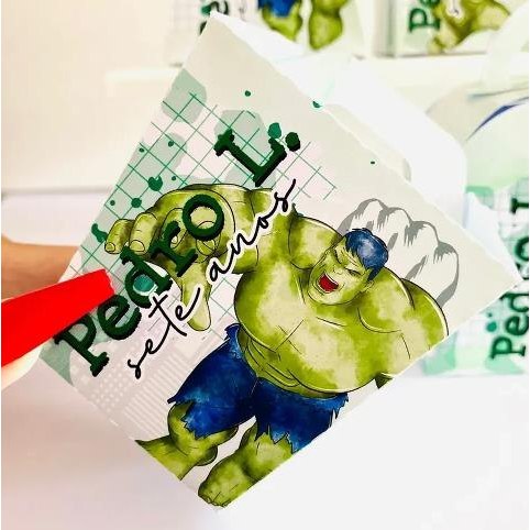 Kit Personalizado Hulk Aquarela - Hulk PEGUE E MONTE