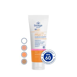 Protetor Solar Facial Antienvelhecimento FPS60 Cor Bege Médio 45g - Bioage em Oferta na Shopee