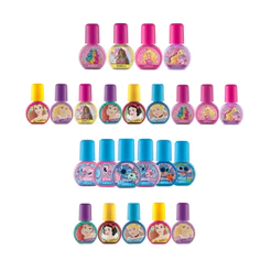 Kit Esmalte Infantil Princesas Barbie Stitch Disney Impala