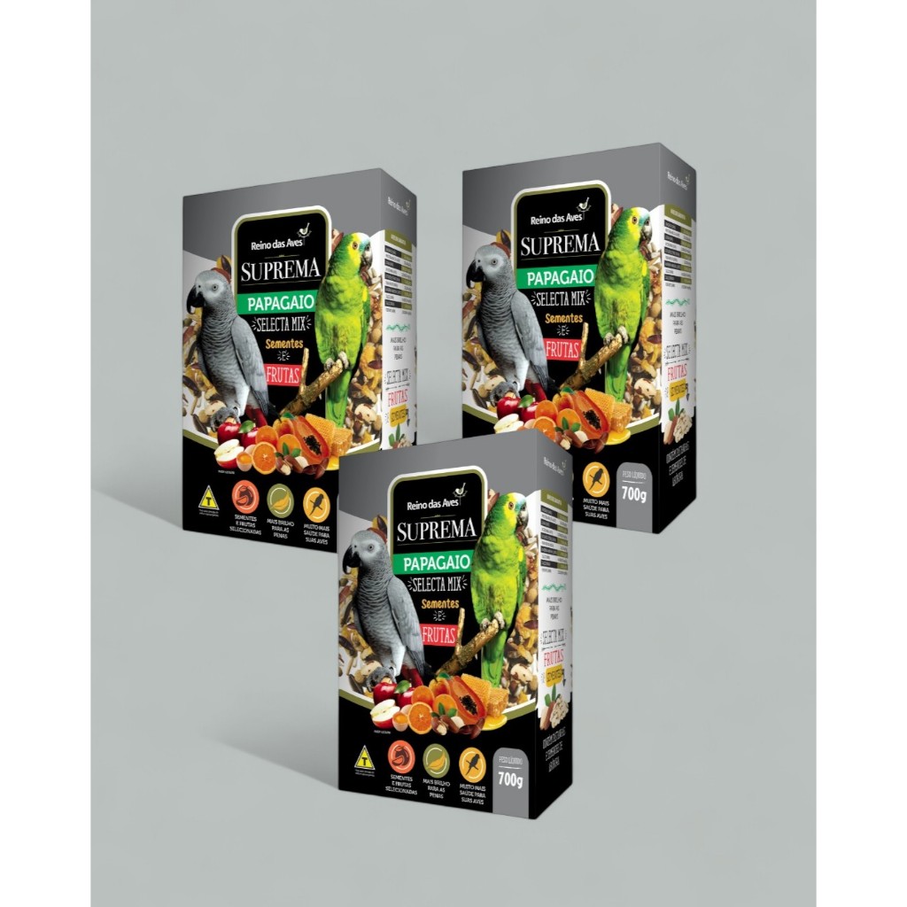 KIT 3 SUPREMA PAPAGAIO 700G