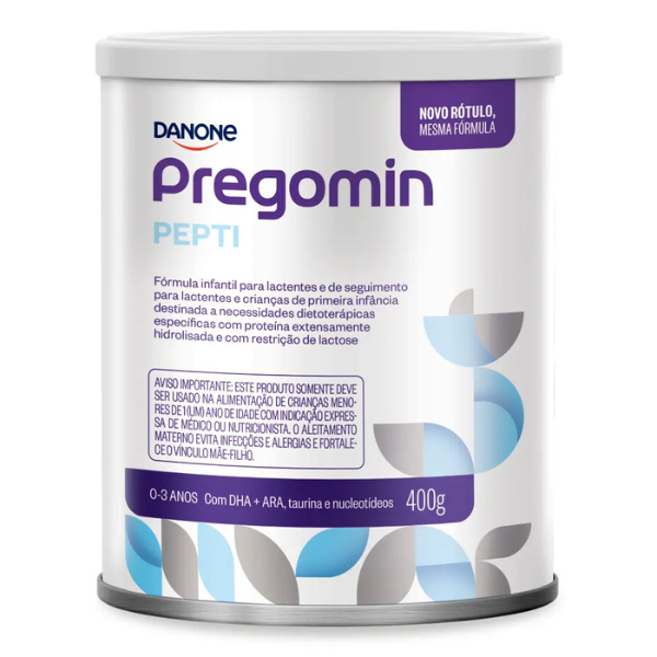 Pregomin Pepti 400g Danone – Fórmula Infantil Hipoalergênica, 0 a 36 Meses, Sem Glúten, Hidrolisada em Oferta na Shopee