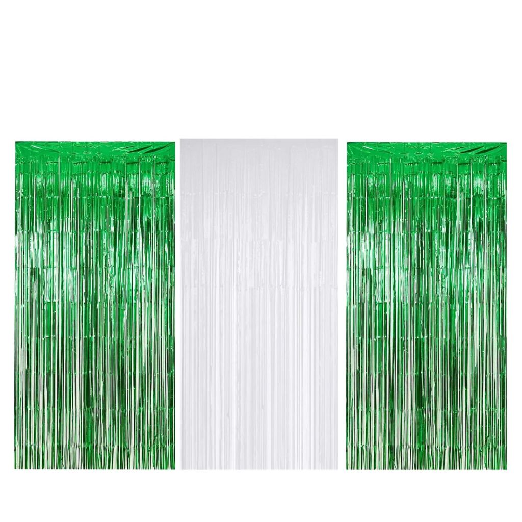 Kit decoração cortinas de festa aniversário do TIME PALMEIRAS - cortinas brilhantes - kit com 2 ou 3