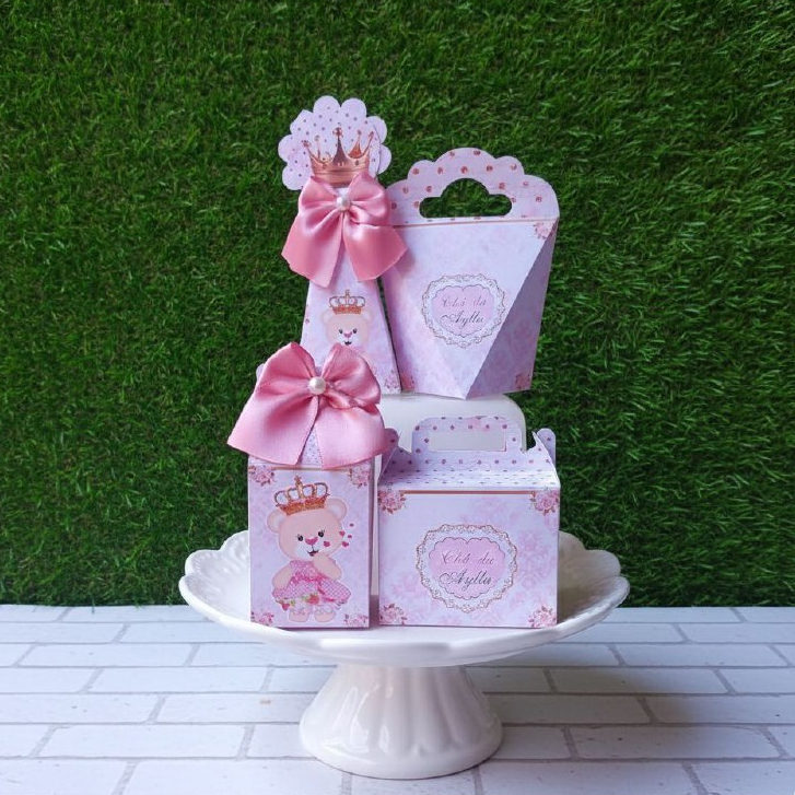 LEMBRANCINHAS FESTAS INFANTIS PERSONALIZADAS TEMA: URSINHA PRINCESA ROSA / CHÁ DE BEBÊ / MIMOS / SEMI-MONTADAS