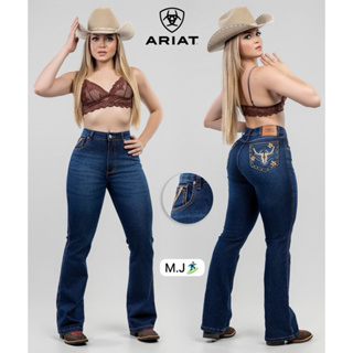 Calças femininas country ARIAT Bordadas e com strass em Oferta na Shopee